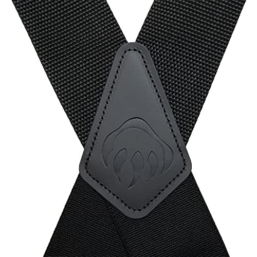 Suspenders Heavy Duty Utility Workwear One Size Industrial Nylon – Black