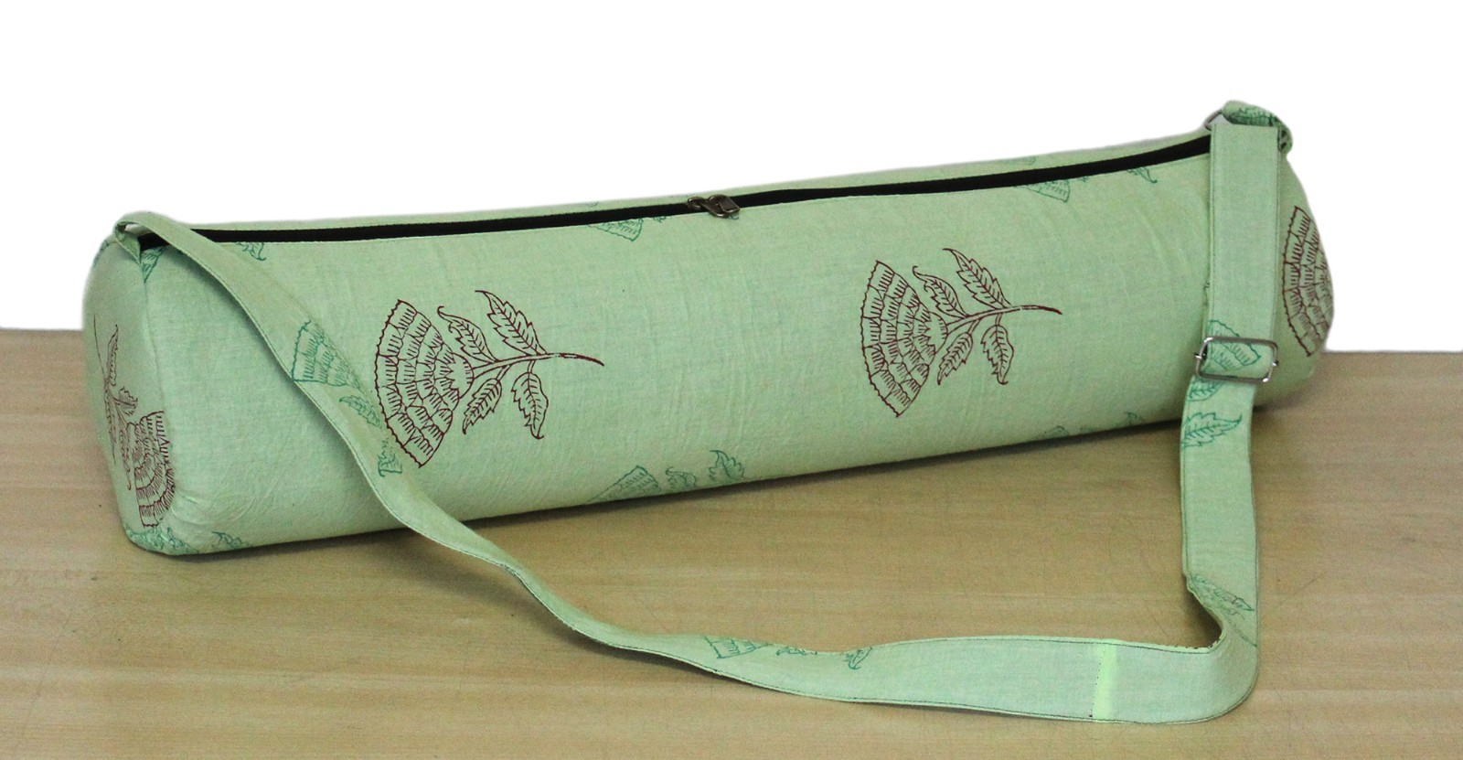 Indian Sea Green Flower Yoga Mat Carrier Bag Mandala Large Shoulder Strap