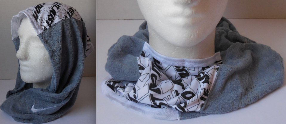 Nike Cooling Towel Scarf Ashen Slate/Anthracite/White 17&Prime; X 12&Prime;