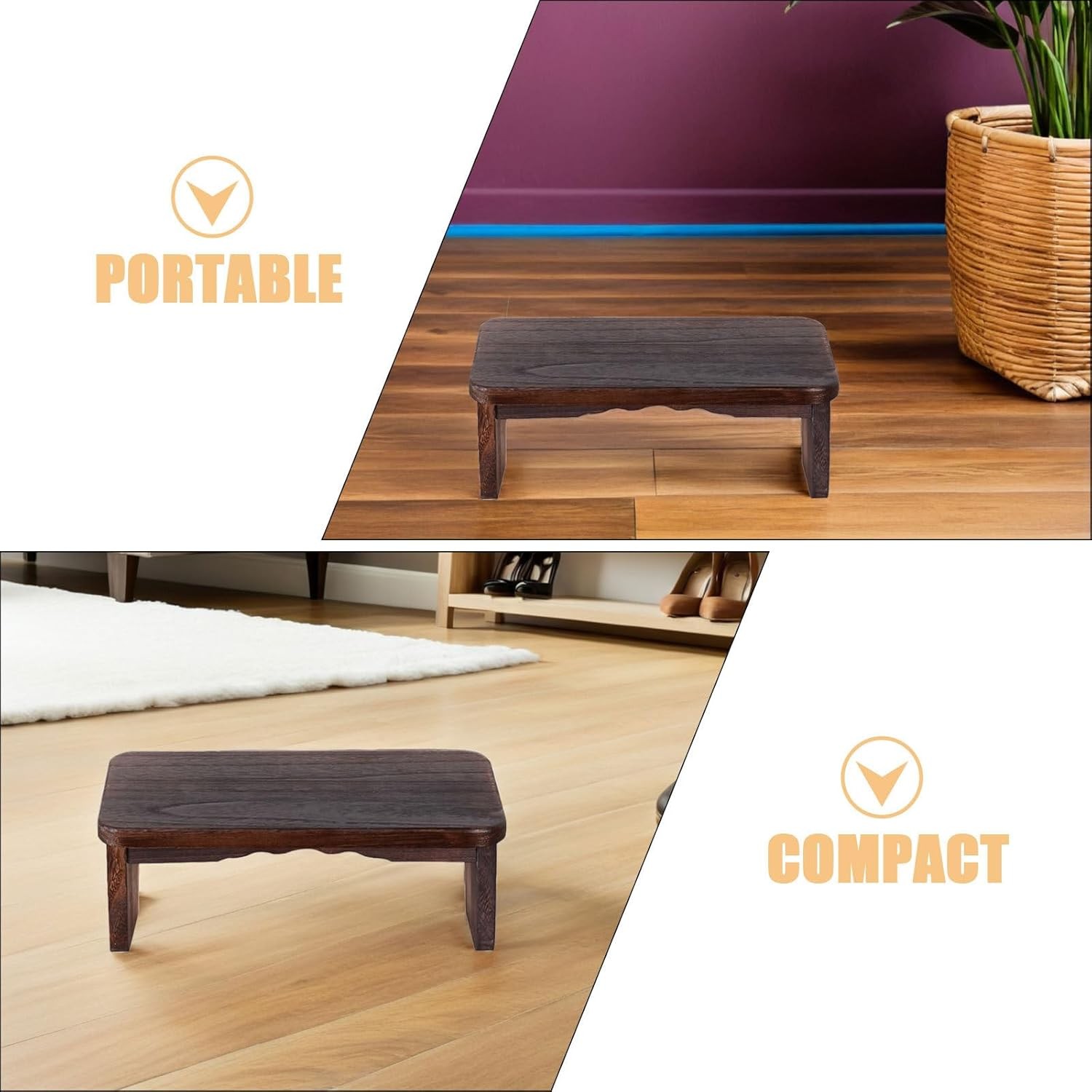 Solid Wood Zen Meditation Stool – Kneeling Bench for Prayer & Meditation