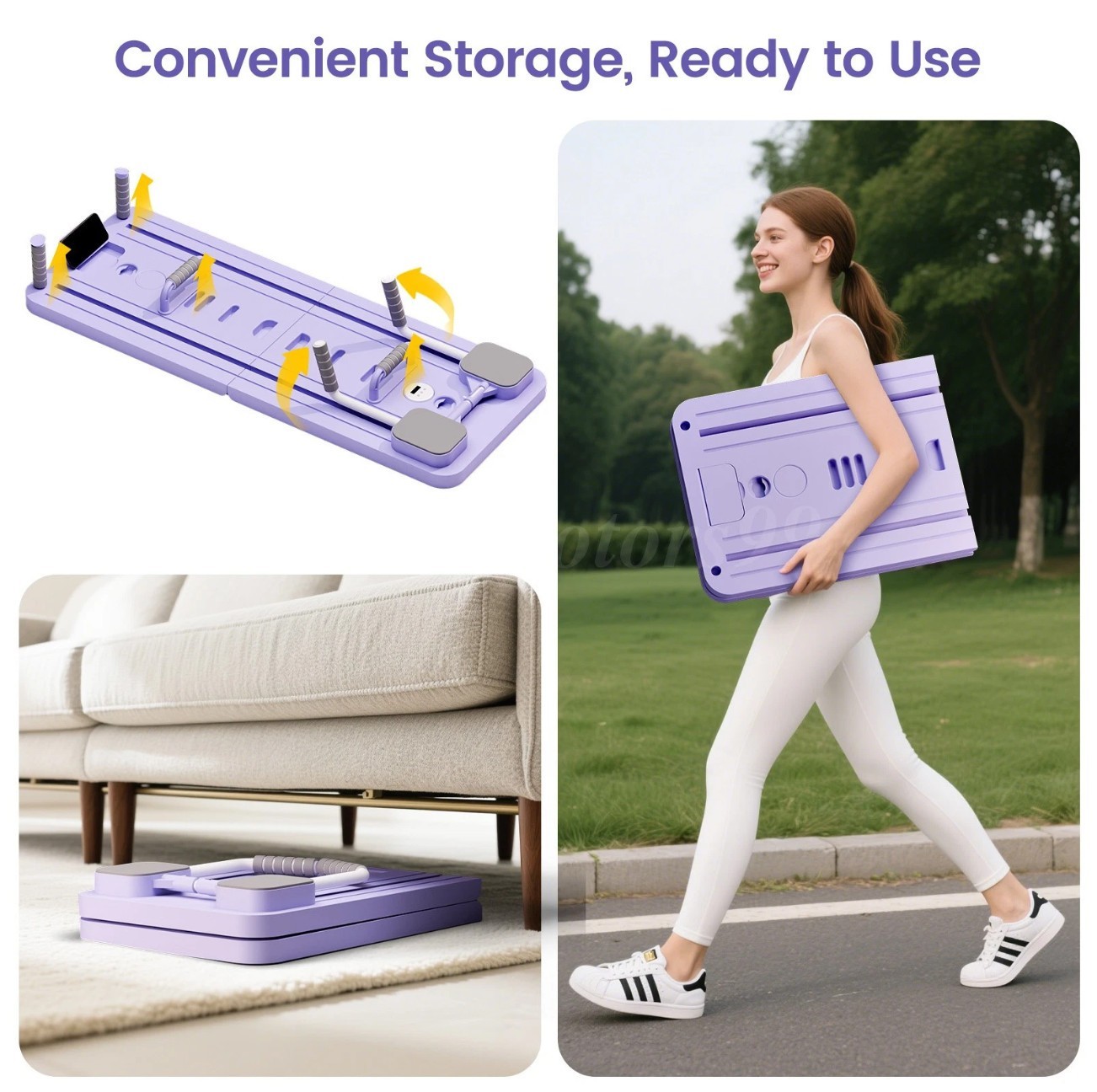 Portable Pilates Reformer Board Foldable Core Ab Trainer Home Gym – New