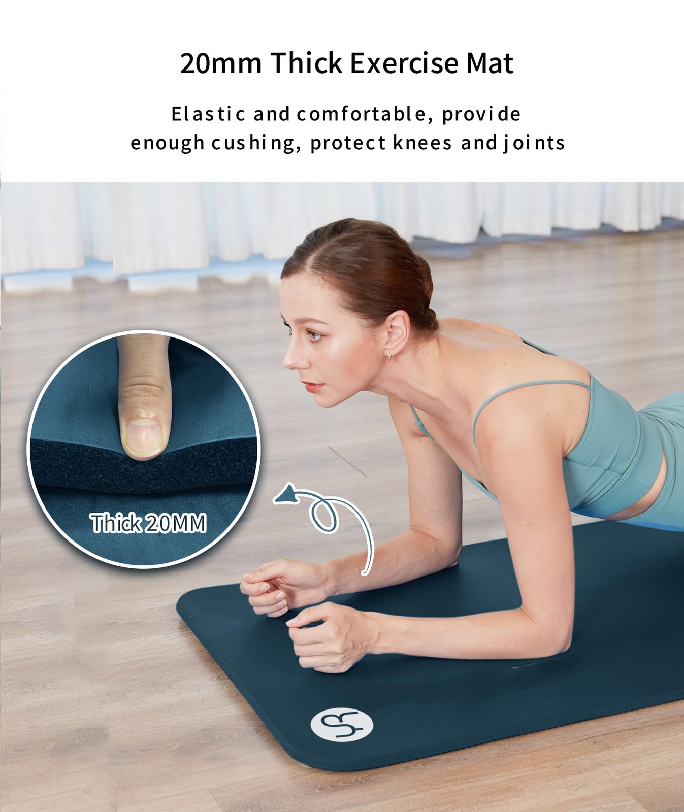 Thick Yoga Mat 195×61×2cm NBR Fitness Mat Gymnastics Mat for Pilates Gym W…