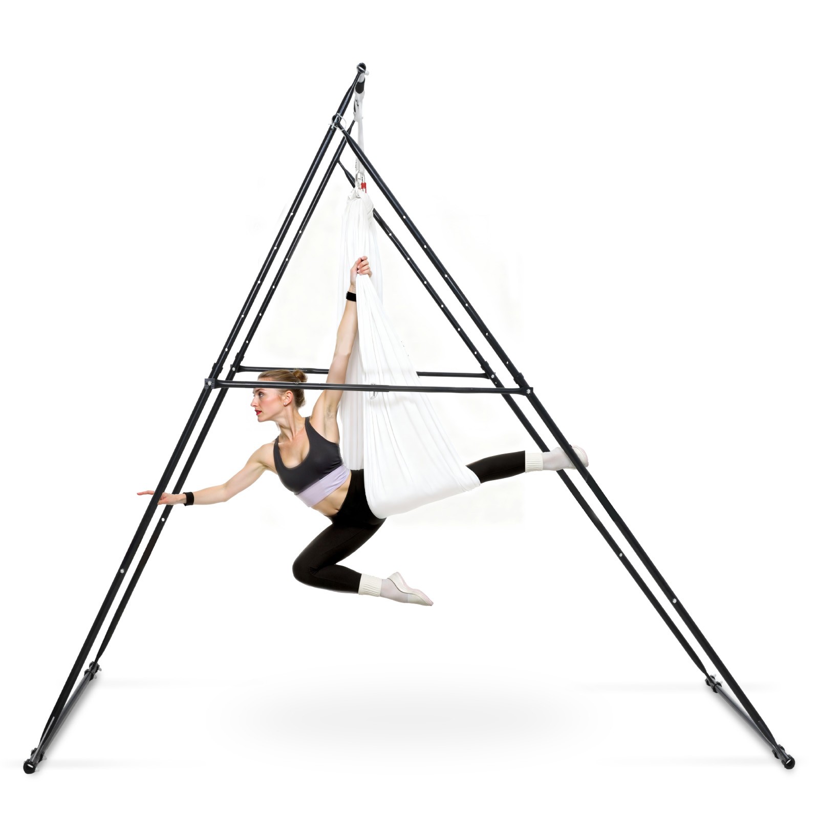 VEVOR Yoga Stand Frame 440.9 lbs Load Swing Stand with 6.6-yard Yoga Hammock