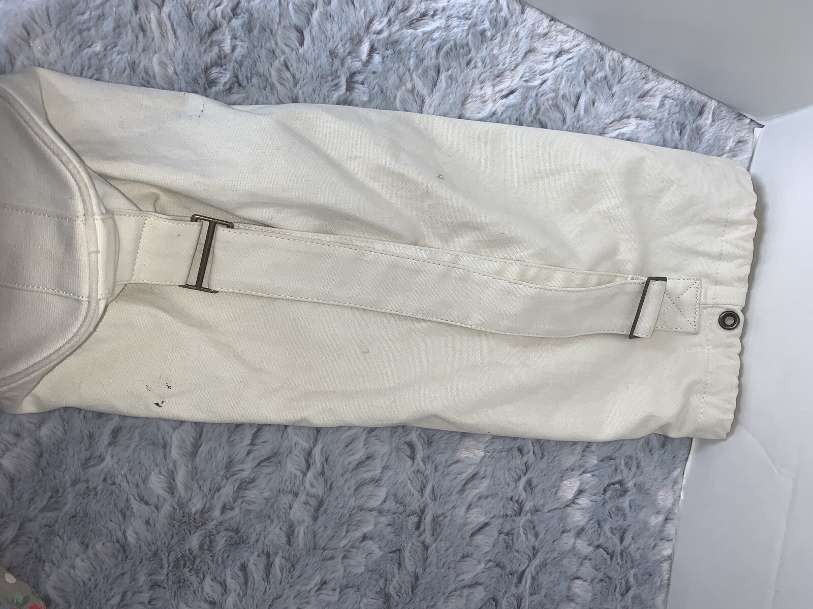 Gaiam Yoga Mat BAG Carrier Beige w/Brown Embroidered Tree with zip pocket
