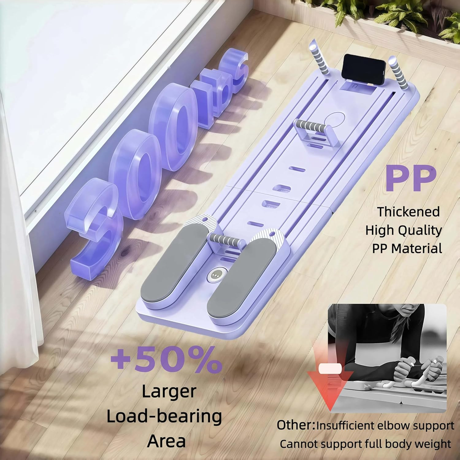 Pilates Board-Pilates Reformer Board,Multi-Purpose Portable Pilates Reformer Mac