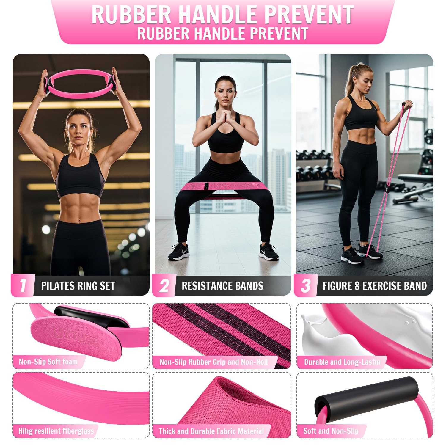 Pilates Essentials Kit for , at Home Workout Equipment with Mini , Pilates Ri…