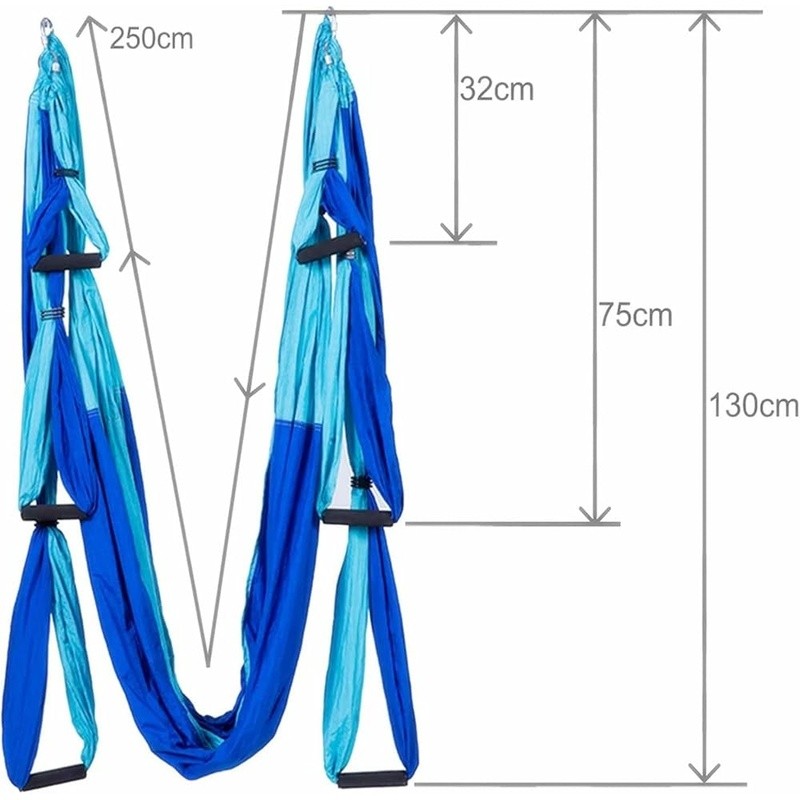 Aerial Yoga Swing Trapeze Inversion Therapy Multi Loop Hanging Strap Fitness New