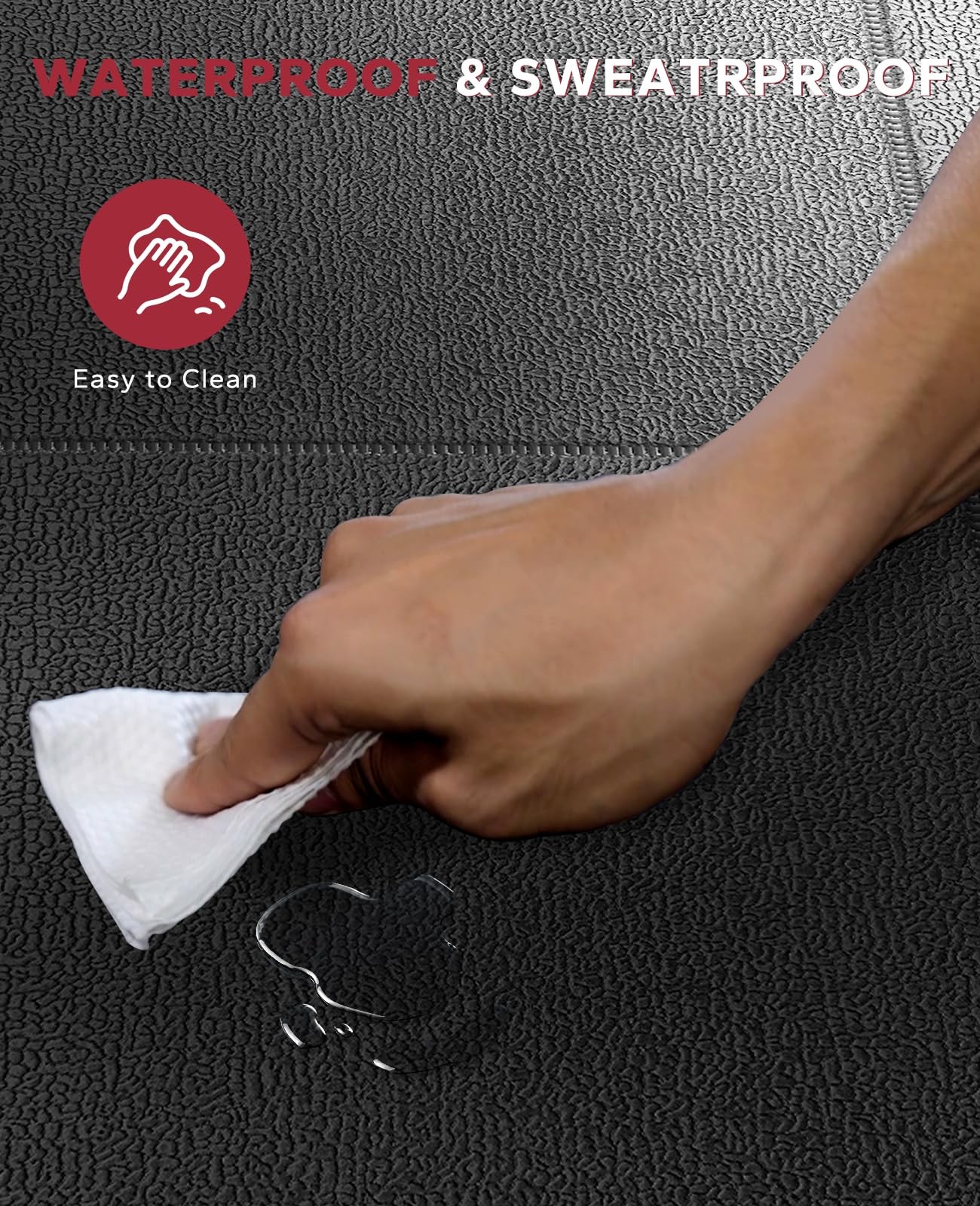 HAPBEAR Treadmill Mat – 68&Prime;x24&Prime;x1/5&Prime; Thick 68&Prime;L x 24&Prime;W x 0.2&Prime;Th, Black