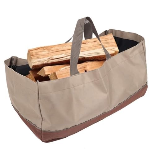 Firewood Bag Carrier, Firewood Bags with Handles Portable Foldable Large