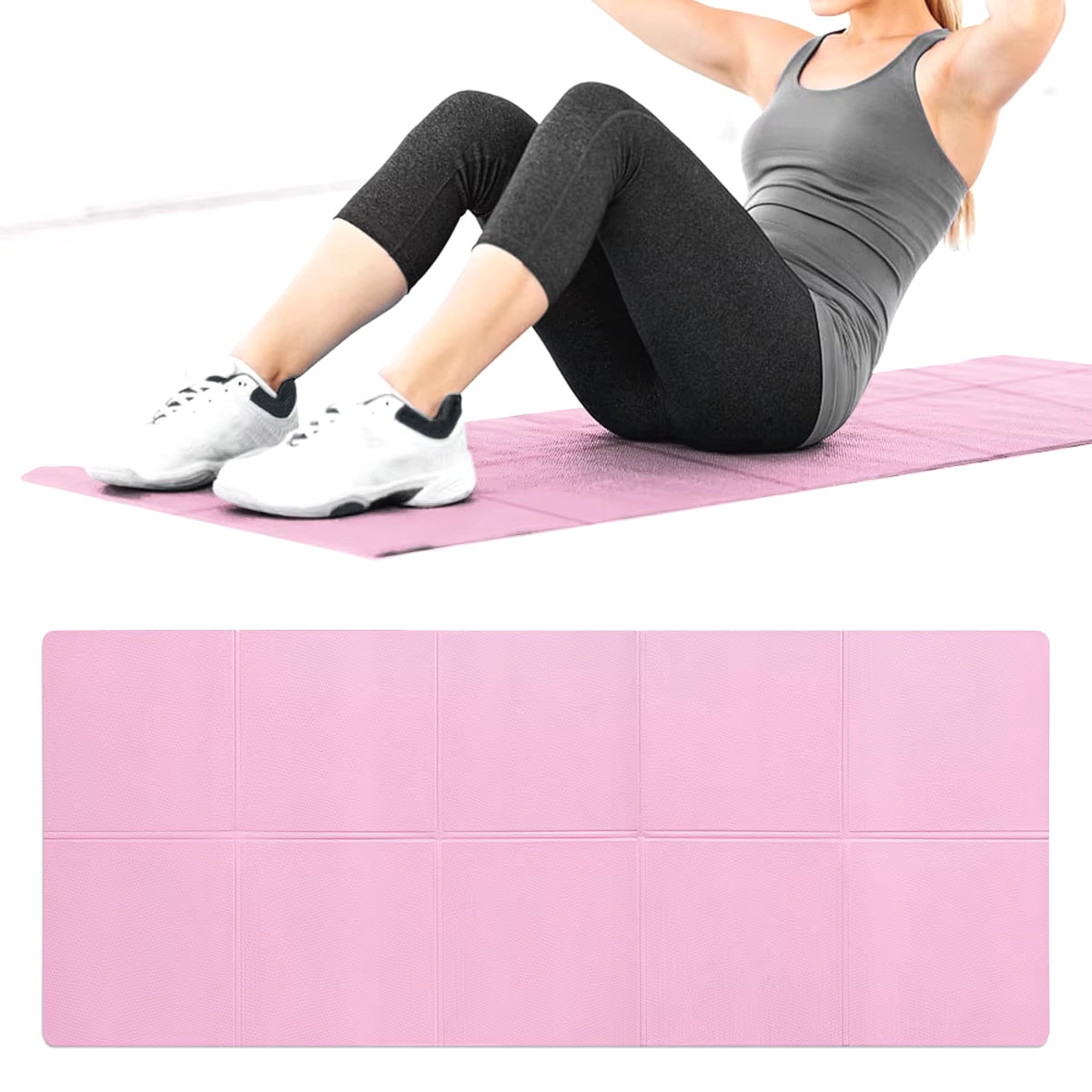 4MM Thick EVA Yoga Mats Anti-Slip Sport Fitness Mat Blanket for Exercise Yoga an