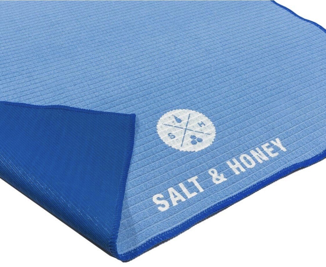 NEW Salt & Honey Non-Slip Pilates Reformer Workout Towel and Mat – Blue