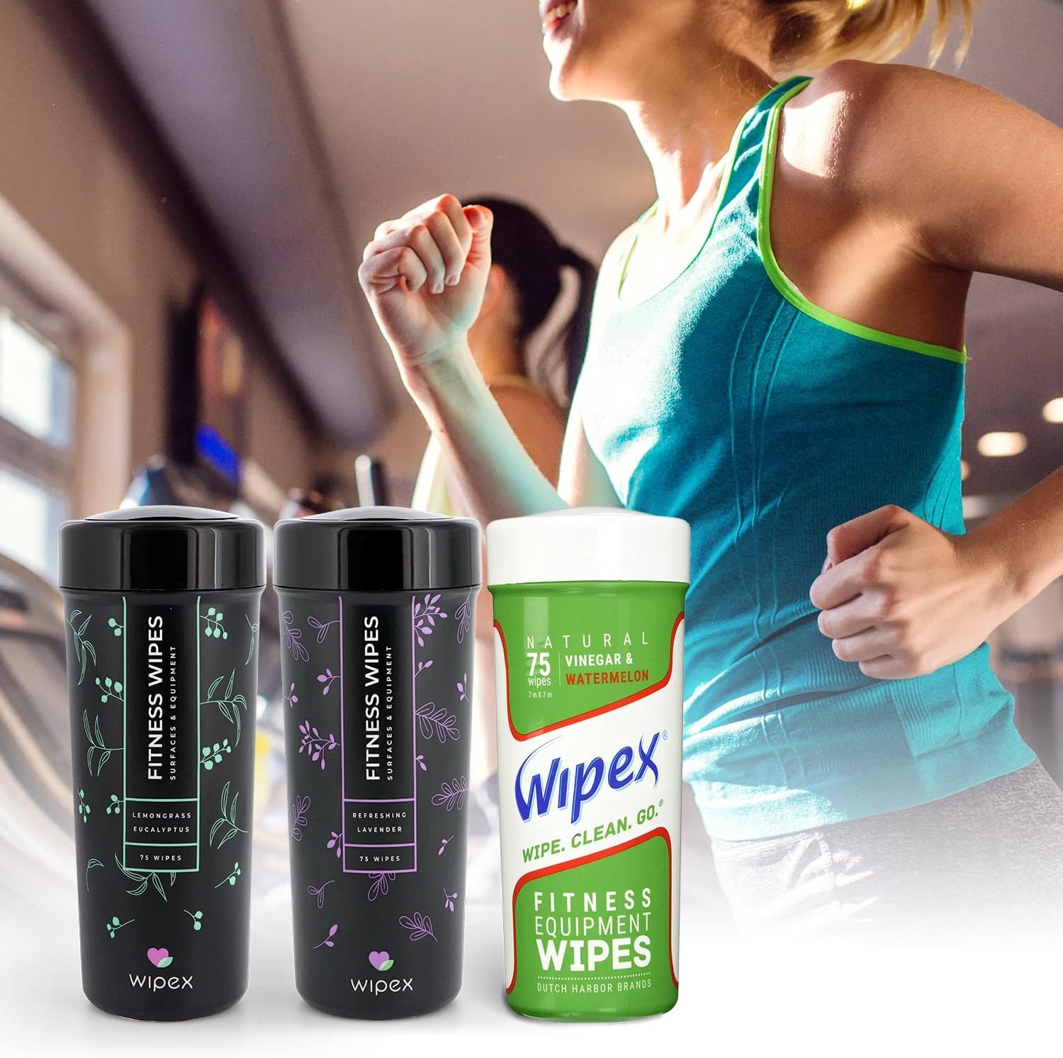 Wipex Yoga Mat Cleaner & Fitness Wipes – Natural Lavender & Vinegar Gym Equipmen