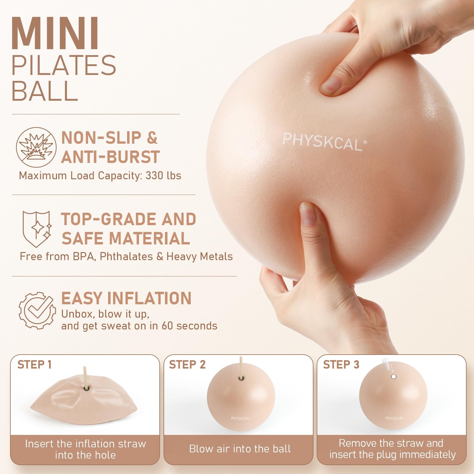 Pilates Ring Set Magic Ring Core Ball Loop Flex Band Color Nude Set Pack