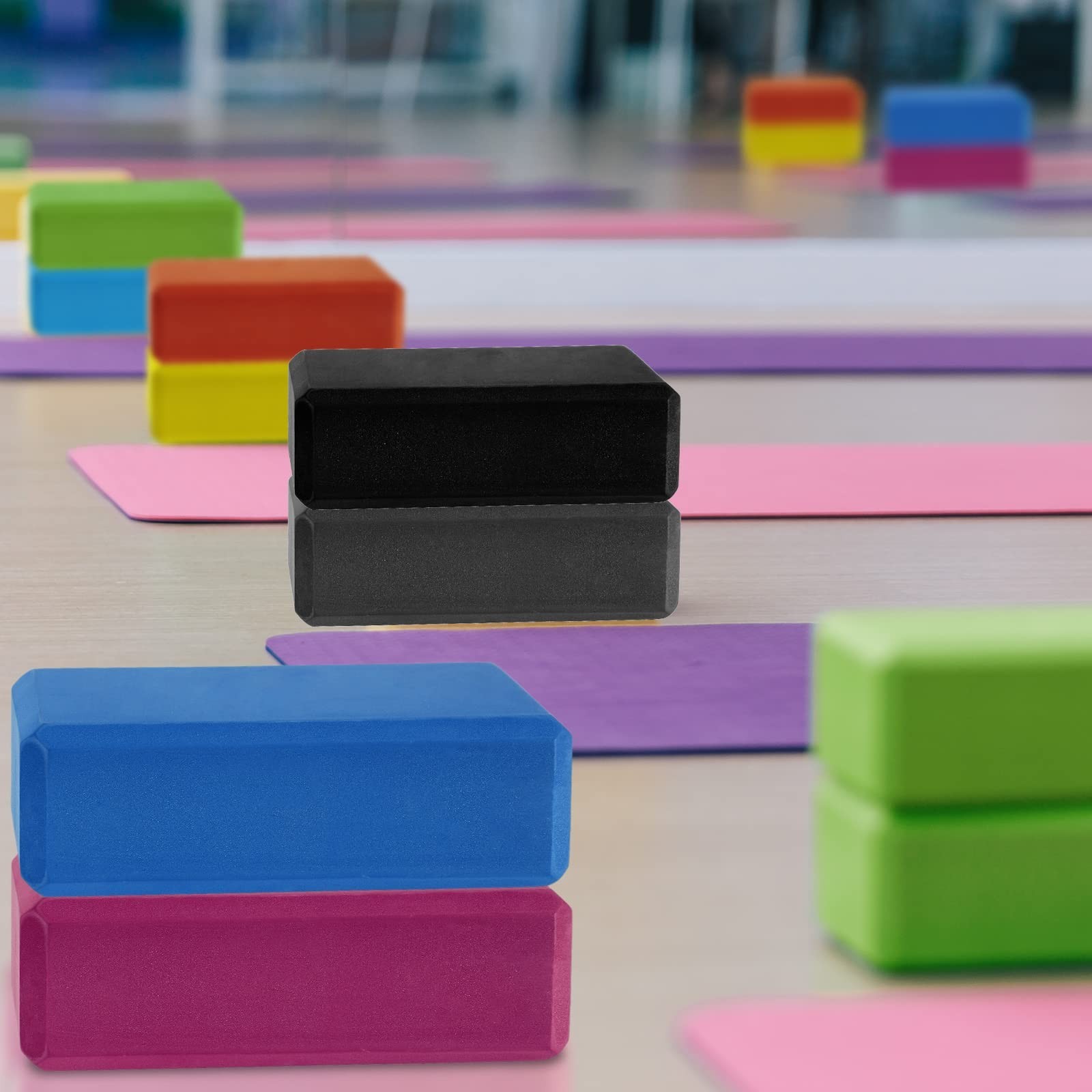 10 Pcs Foam EVA Yoga Blocks Lightweight Non Slip Supportive Yoga Bricks for P…