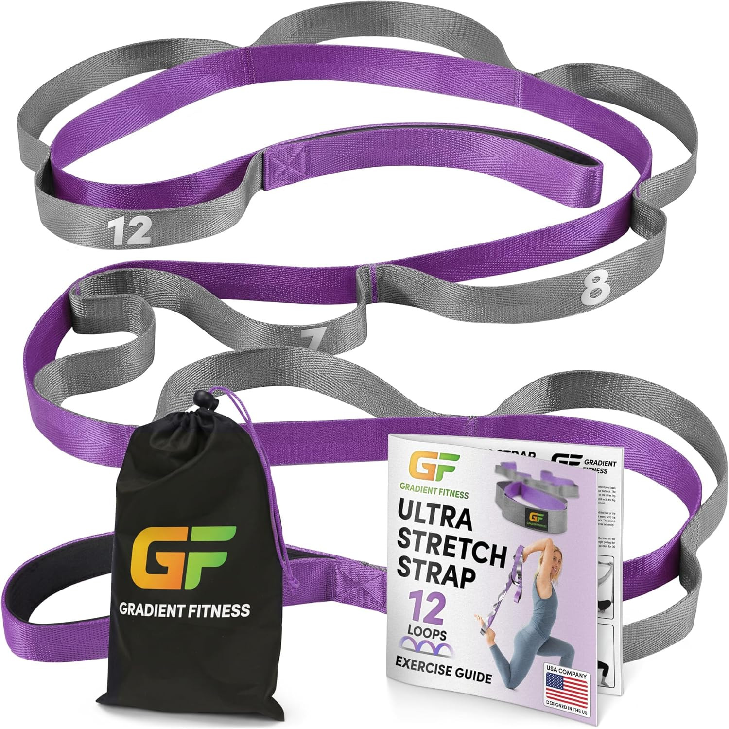 Stretching Strap for Physical Therapy, 12 Multi-Loop Stretch