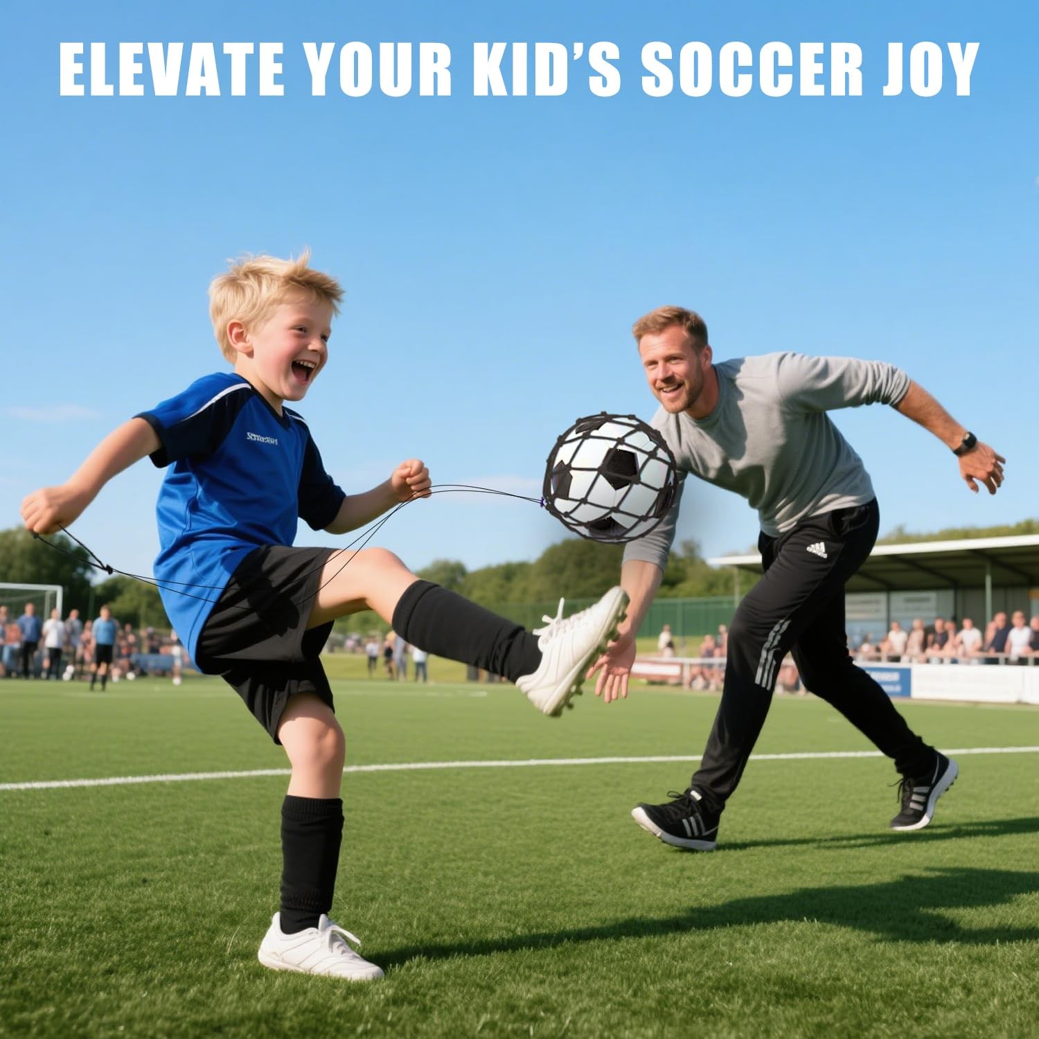 Soccer Kick Trainer 3PCS(not Include Ball), Fits Ball Size 3, 4, 5, Mix