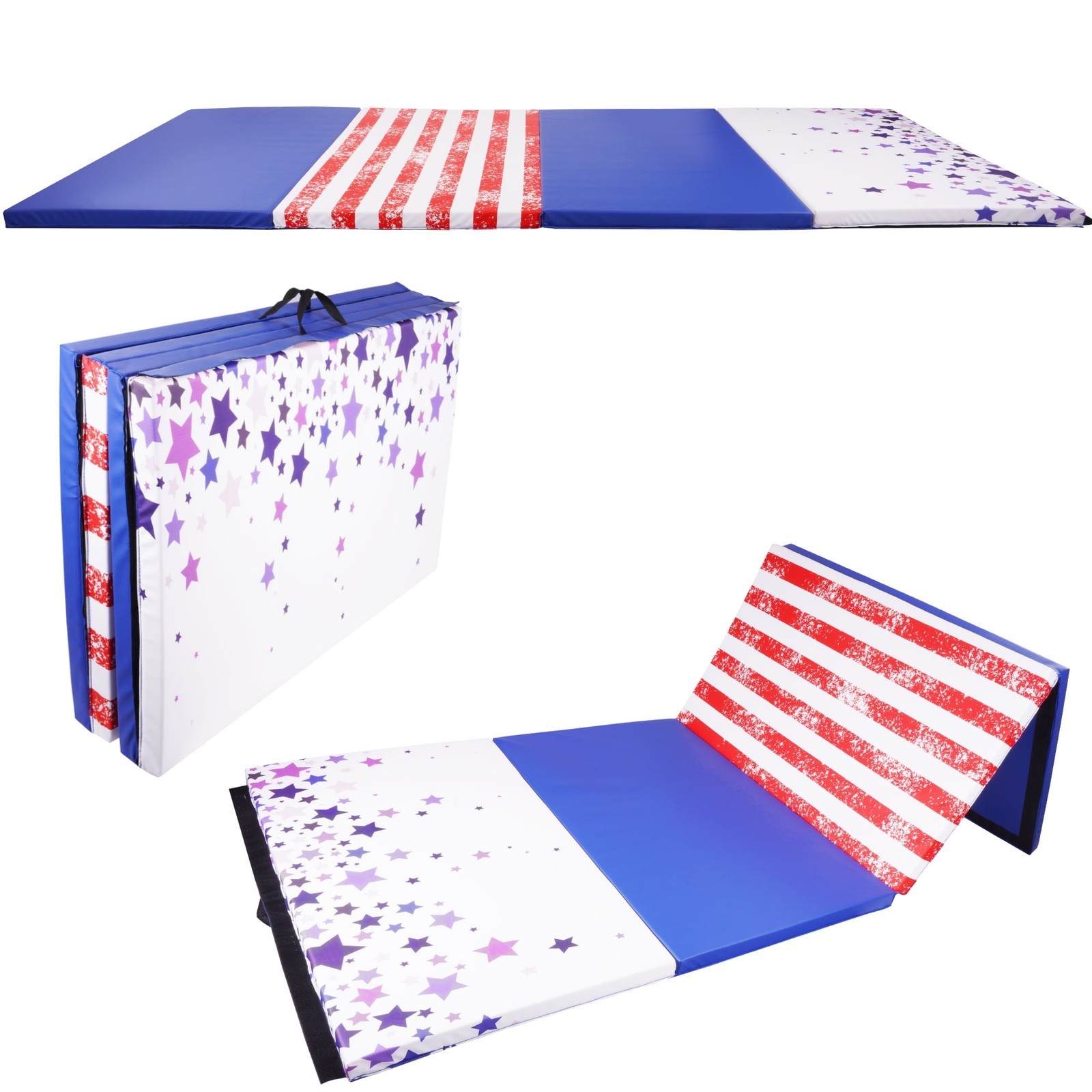 Versatile 4&rsquo;x8&rsquo;x2&Prime; High-Density Gym Mats Extra Thick Anti-Tear Easy-Clean