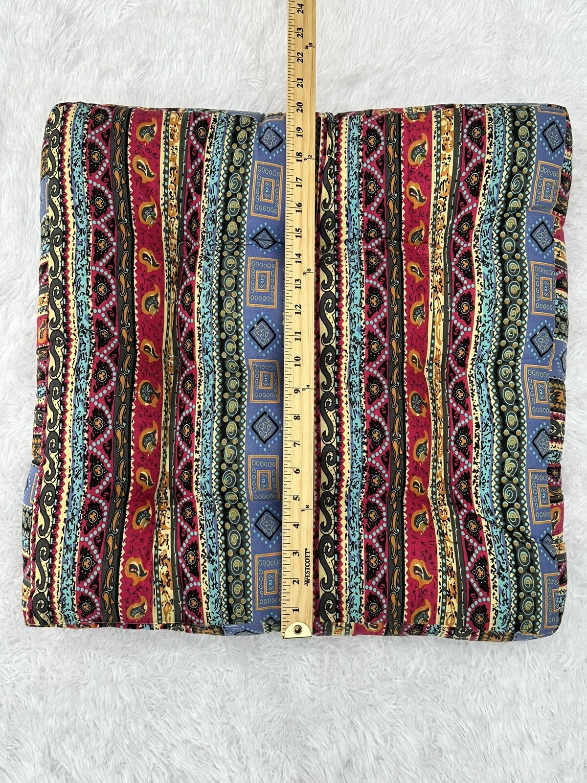 Boho Cushion, Large Pouf Cushion Mandala Floor Pillow Square Meditation Yoga Sea
