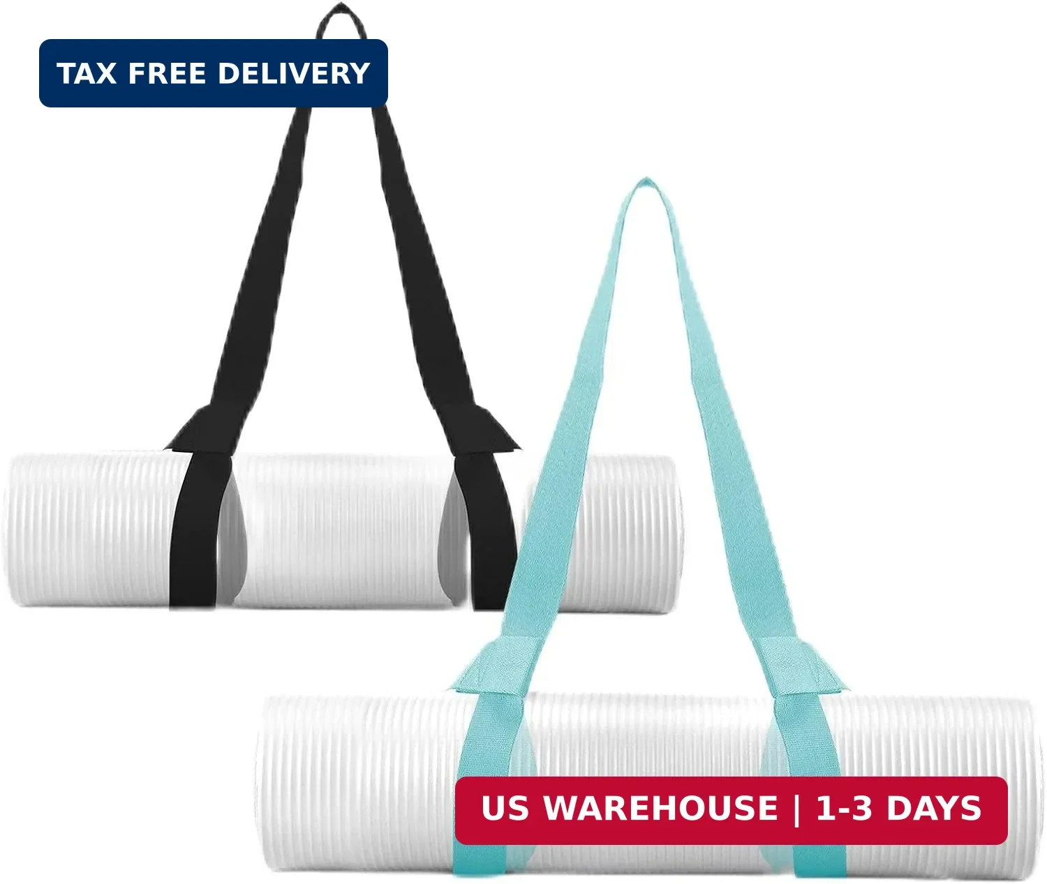 2 Packs Yoga Mat Strap for Carrying, Yoga Mat Carrier, Adjustable Yoga Mat Sling