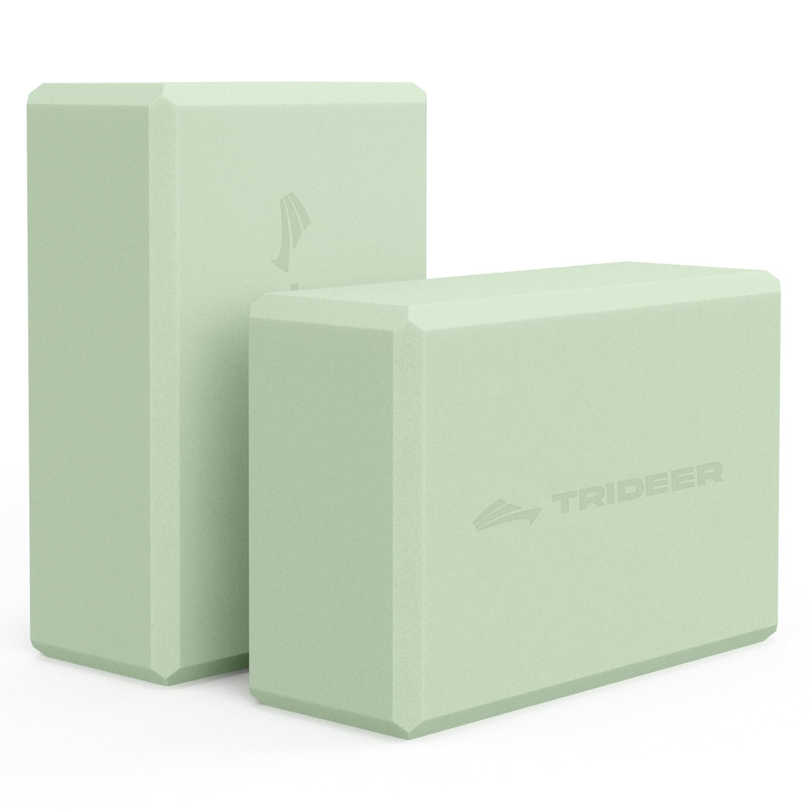 Yoga Blocks 2 Pack, Soft Non-Slip Foam Blocks with Beveled Edges for Alignment a
