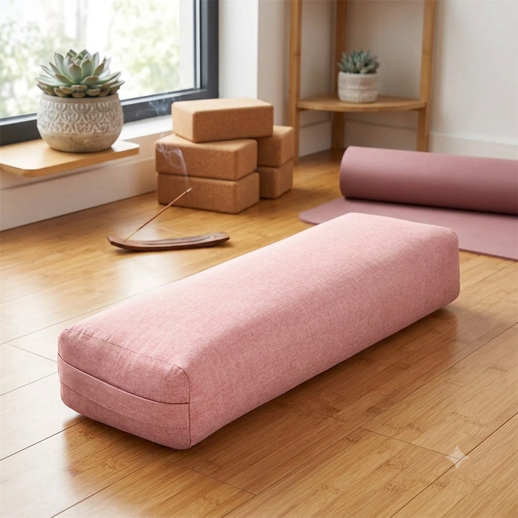 Professional Yoga Bolster With Handle 65x25x14cm