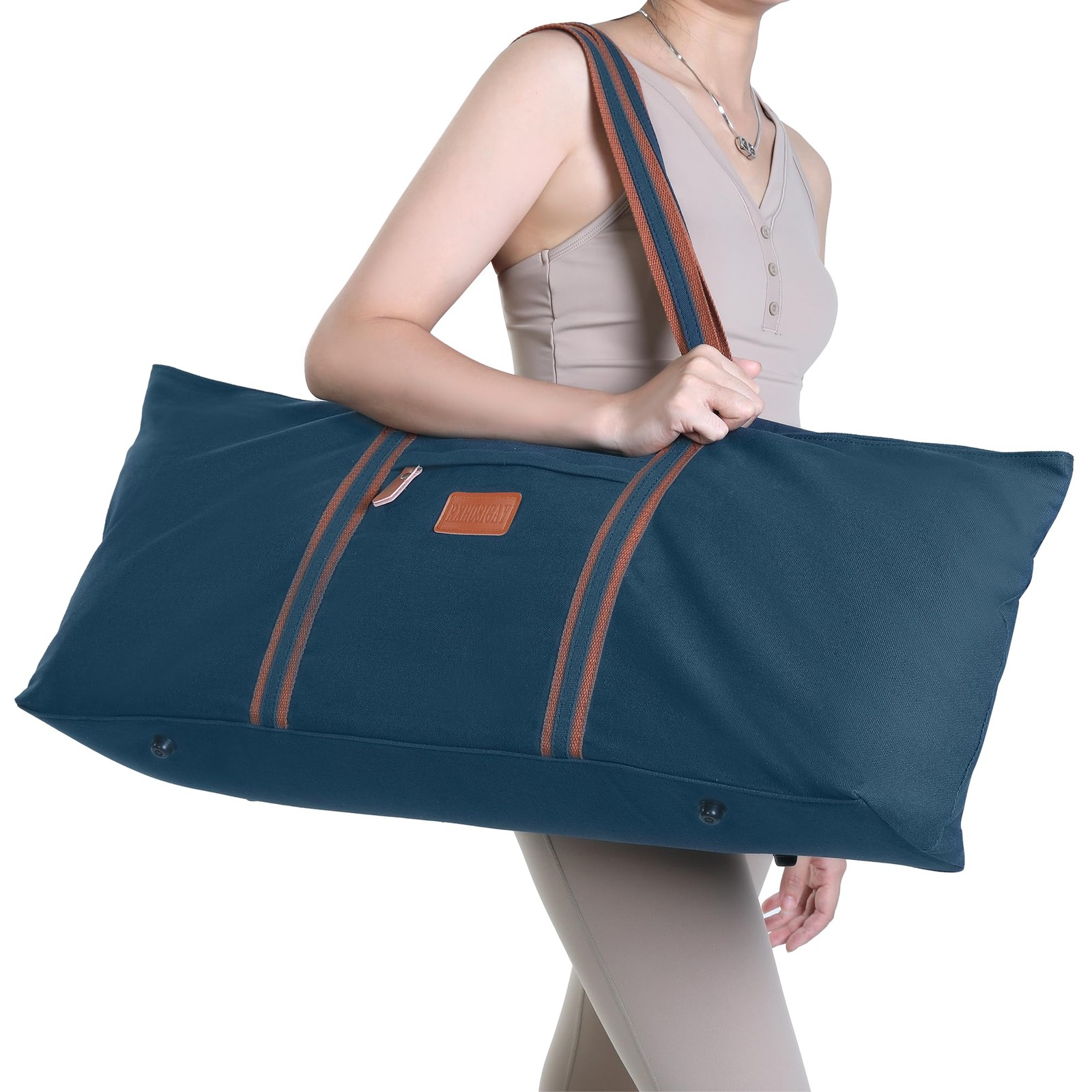with Multi-Functional Storage Pockets Full-Zip Extra Large Yoga Mat Tote Bag …