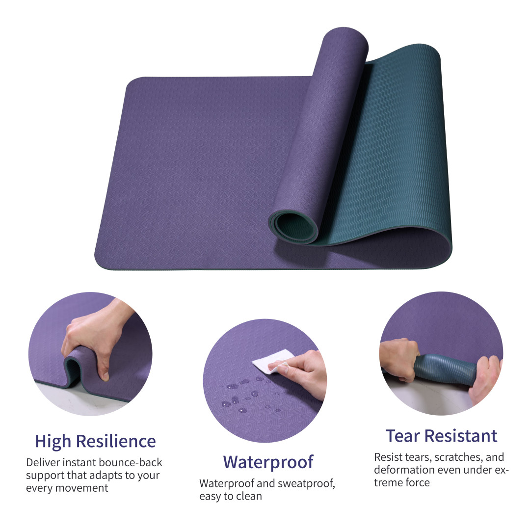 Yoga Matt – Non-Slip Design, Professional TPE Exericise Mat, 72 X 24 Multi-Purp