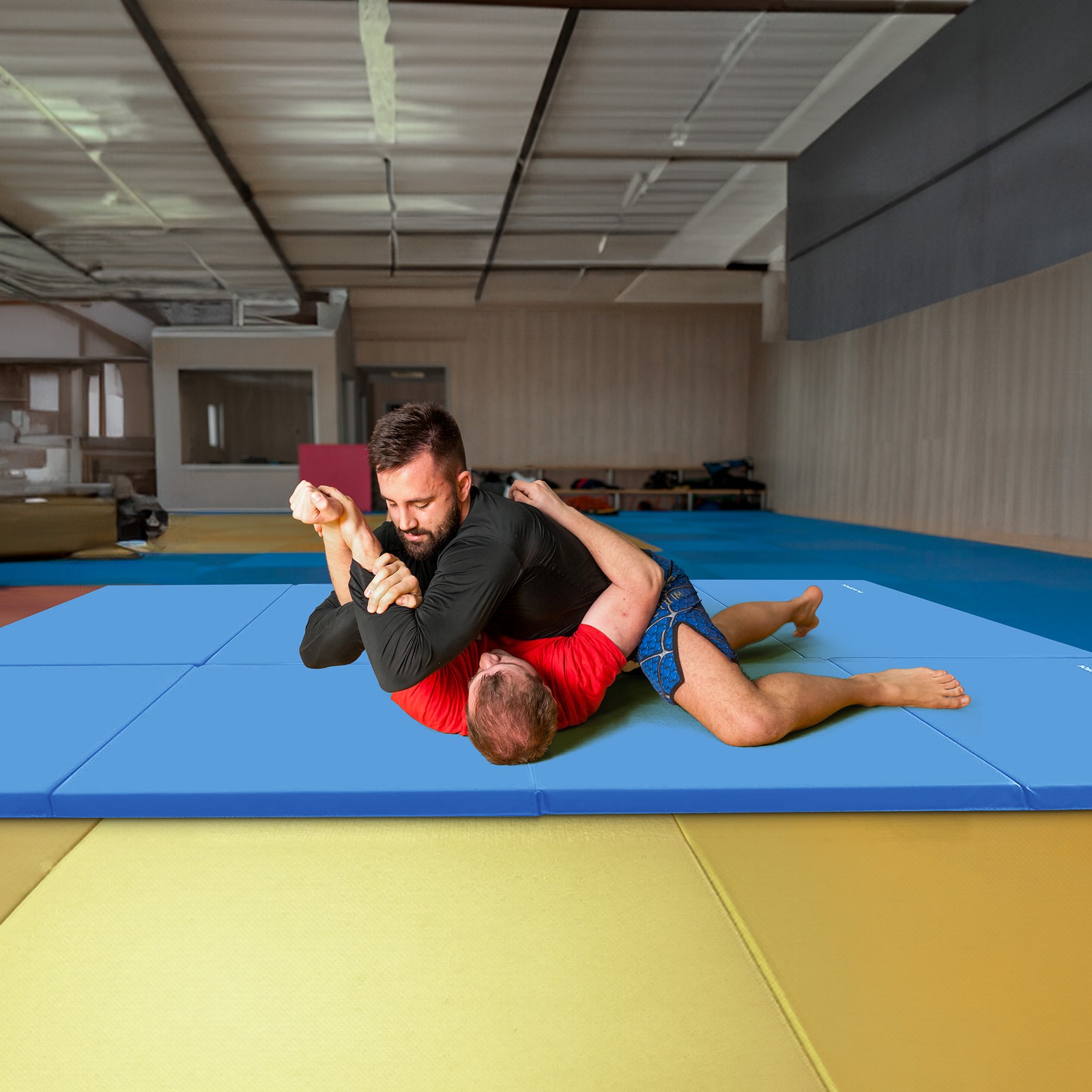 BalanceFrom Fitness 120 x 48&Prime; All Purpose Folding Gymnastics Exercise Mat, Blue
