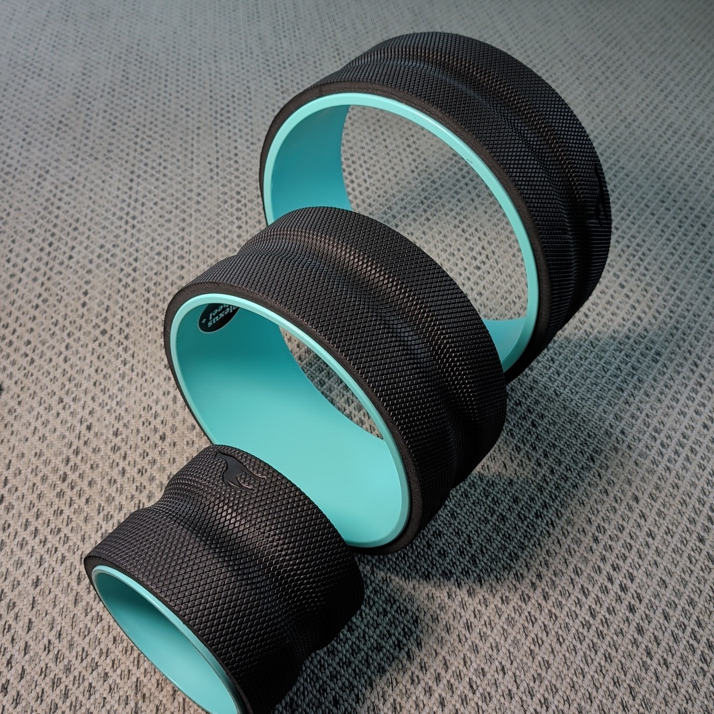 Chirp Wheel + Foam Roller for Back Pain Relief Muscle Therapy – Black & Teal