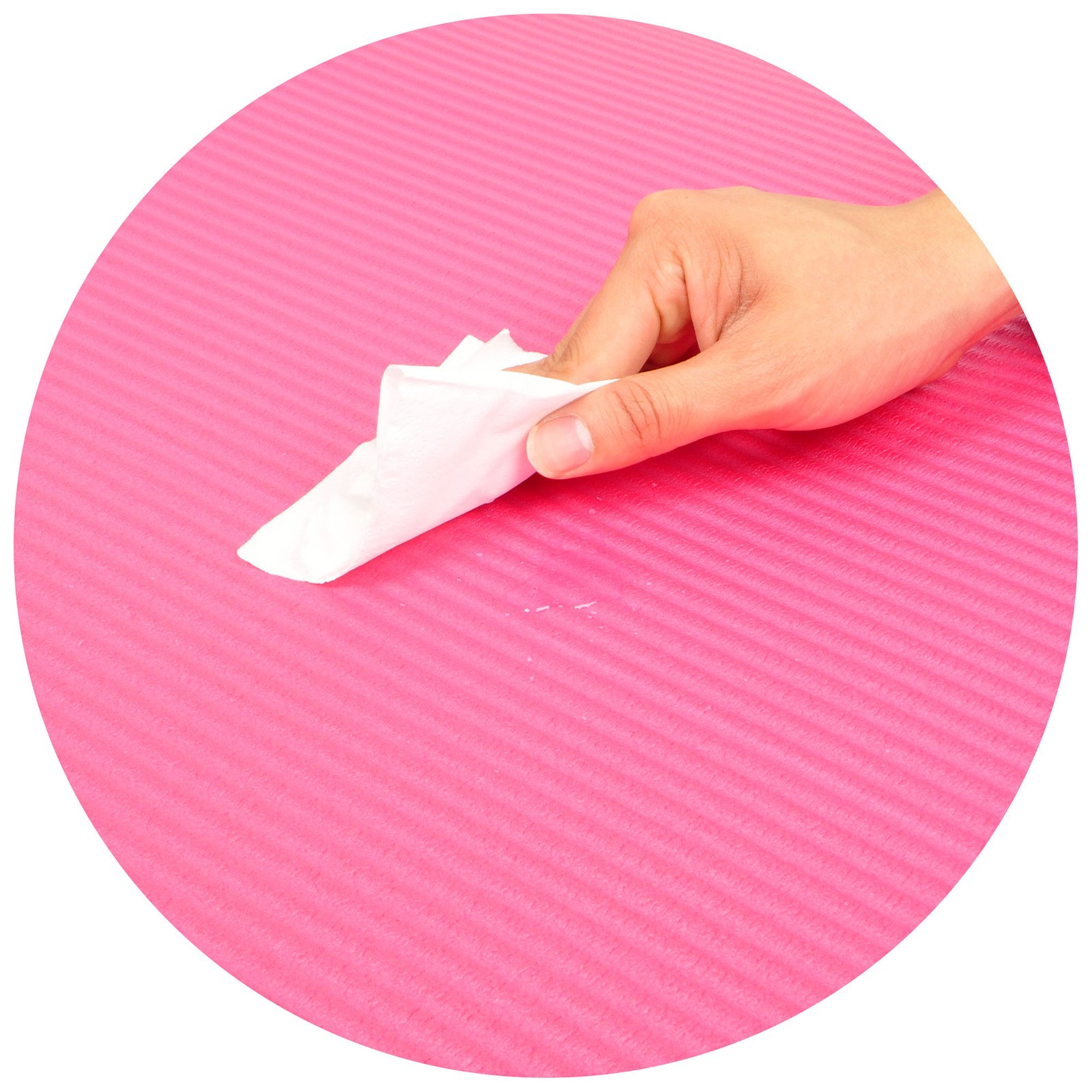 Signature Fitness 1&Prime; Extra Thick Exercise Fitness Yoga Mat w/ Carry Strap, Pink