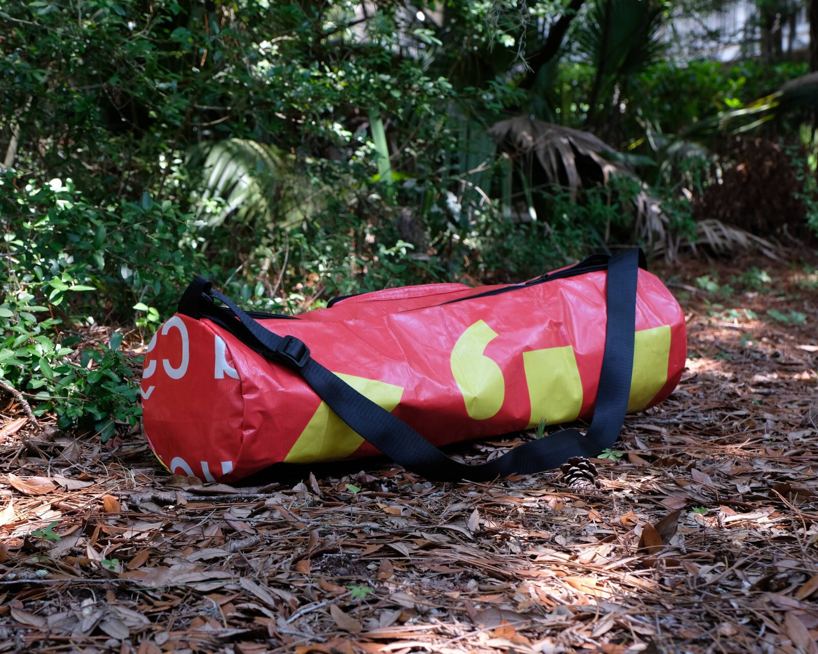 Recycled Yoga Bag Red Upcycled Yoga Mat Bag Ecofriendly Yoga Pilates Bag
