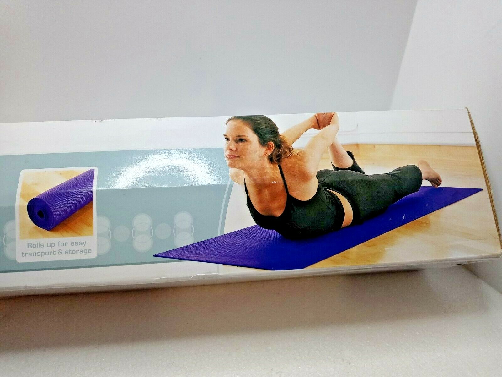 Athletic Works Yoga Mat Purple exercise 68 in L x 24 in W x 3 mm