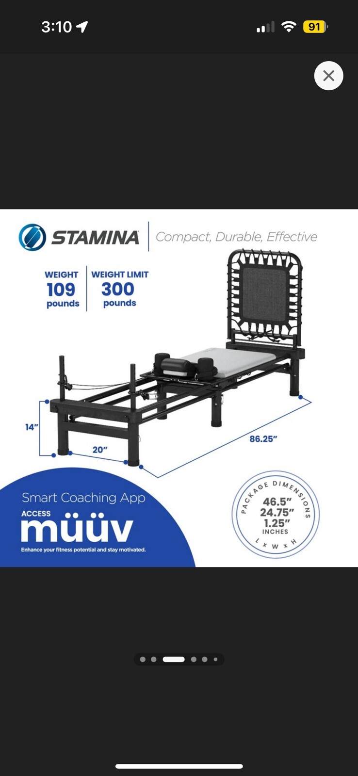 Aero Pilates 701 Premier Reformer Stamina Products