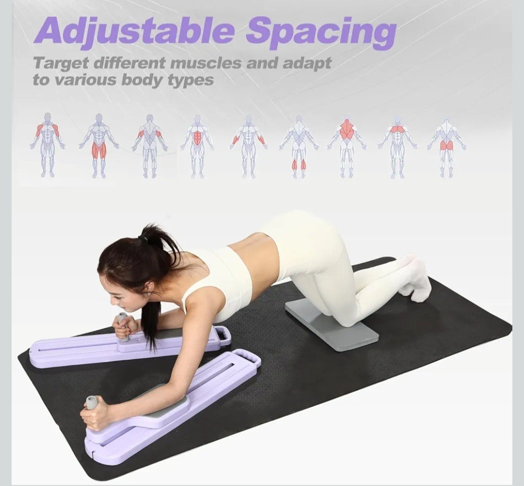 RUNWE Adjustable Split Foldable Pilates Board Purple Multifunctional