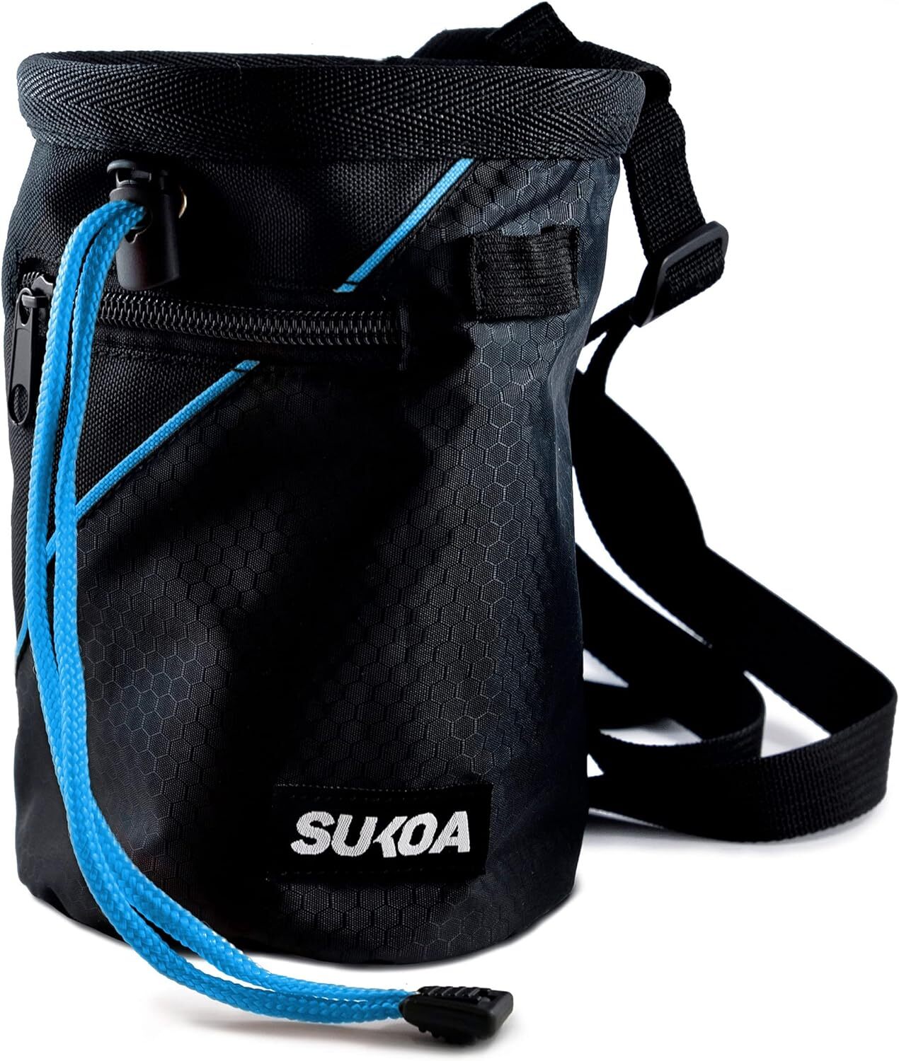 Sukoa Chalk Bag for Rock Climbing – Bouldering Bucket with Blue