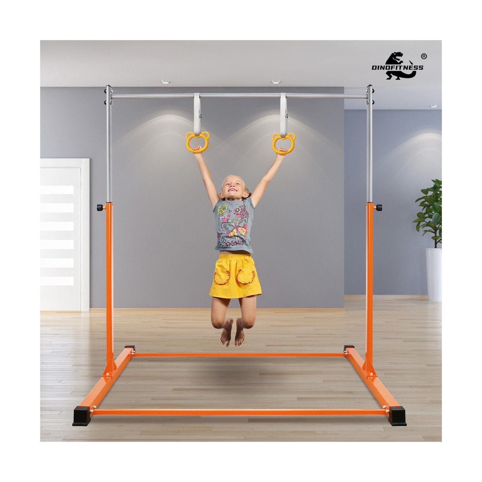 Gymnastics Bar for Kids,11 Levels Adjustable Height Gymnastics Equipment for …