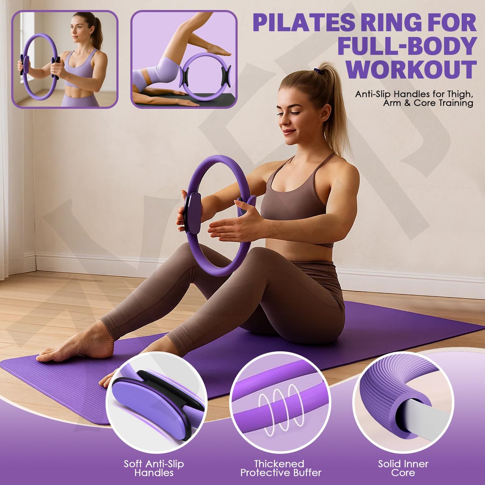 Pilates Essentials Kit for Women-Home Yoga Set,Including Foot Pedal Puller,Pi…