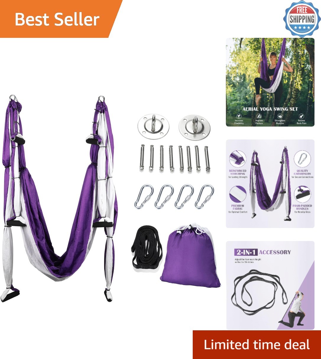 Aerial Yoga Trapeze Sling – Safe, Strong, and Simple Setup for Home Workouts