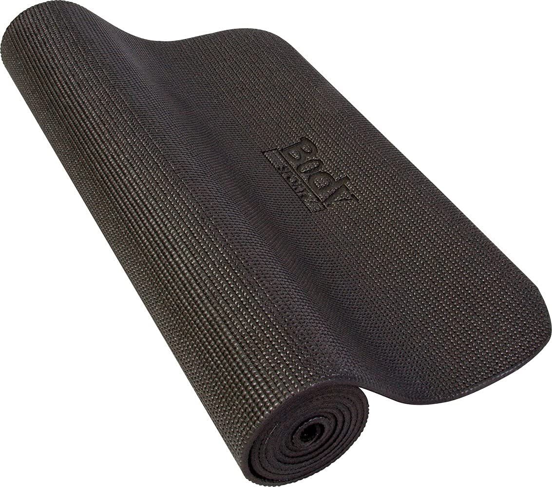Body Sport Yoga and Fitness Mat 1/4-Inch Black