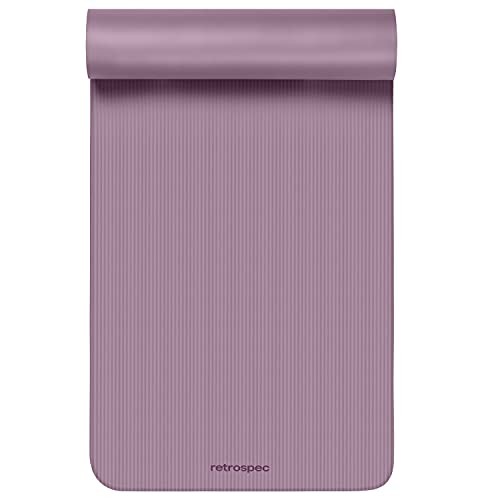 Solana Yoga Mat 1&Prime; & 1/2&Prime; Thick w/Nylon Strap for Men & Violet Haze 1 inch