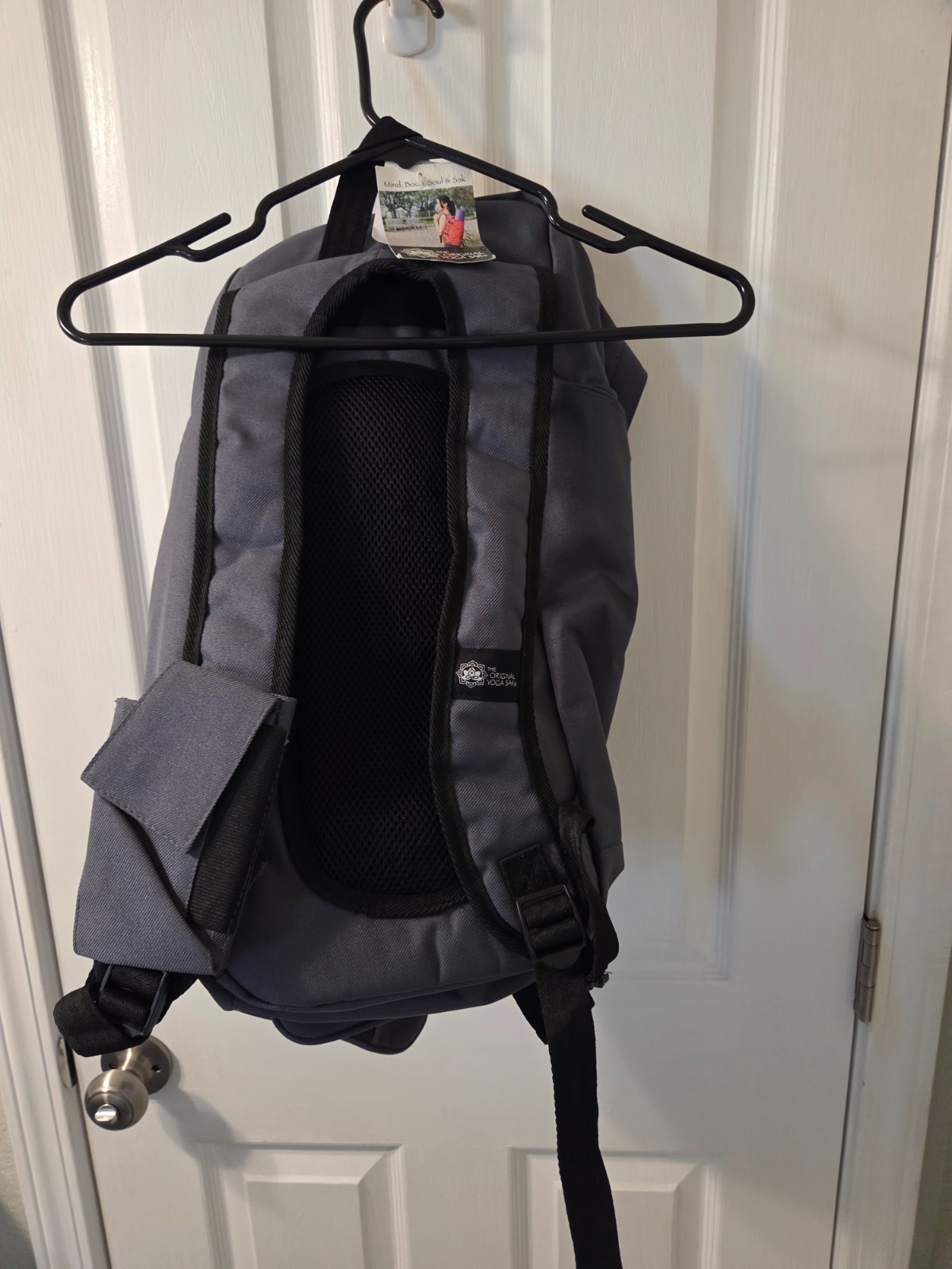 The Original Yoga Sak Backpack Bag Mat Strap Holder Gray NWT + Beanie #S147