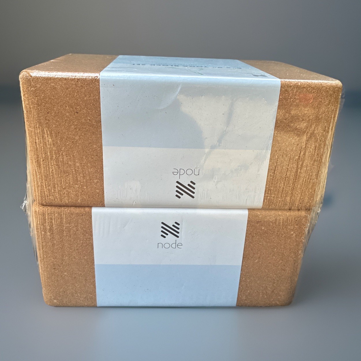 Node Fitness Yoga Equipment Cork Block Set 6” x 9” x 4” Natural Sustainable New