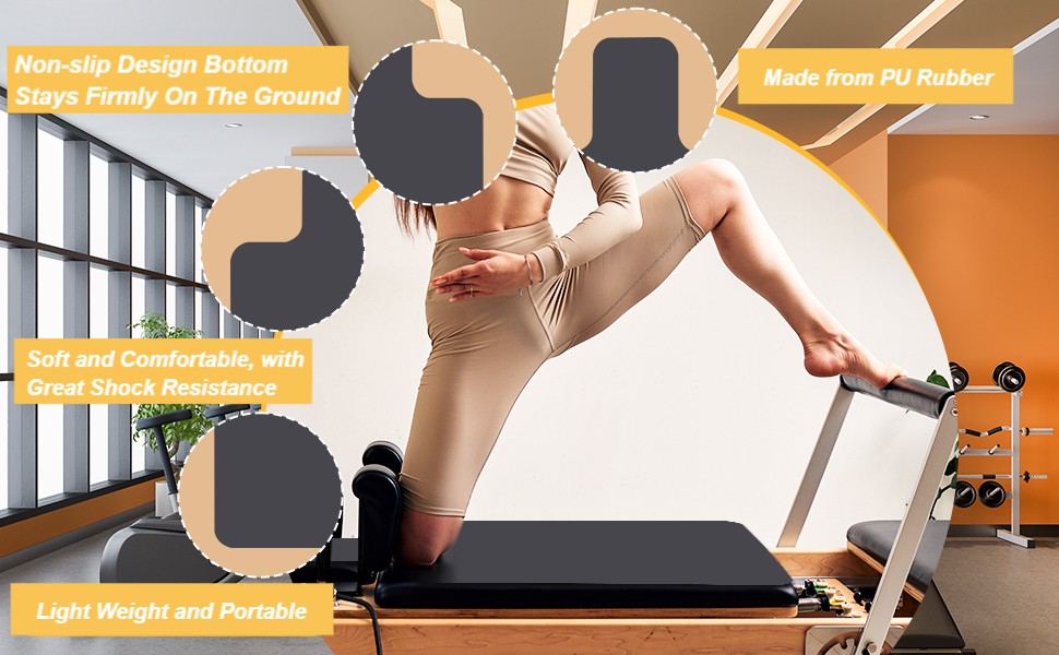 Pilates Reformer Mat PU Rubber Portable Thick 1mm Professional Meditation