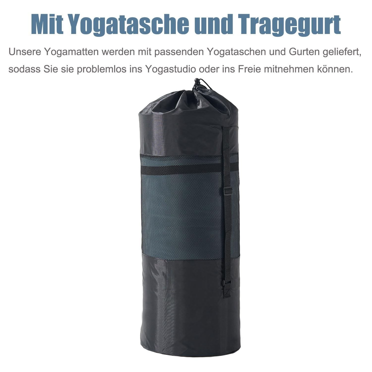 Thick Yoga Mat 195×61×2cm NBR Fitness Mat Gymnastics Mat for Pilates Gym W…