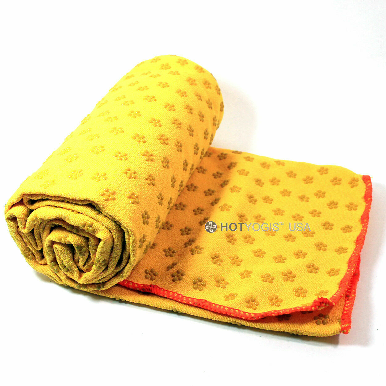 Pack of 5 25×72&Prime; Non-Slip Hot Yoga Towel Microfiber Pilates Fitness YELLOW