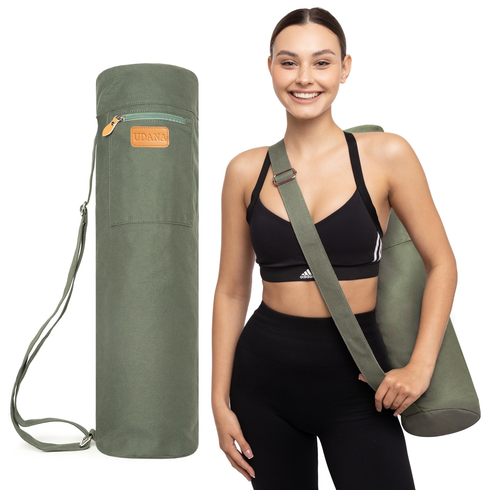 Large Yoga Mat Bag (18L) – Fits Rolled Mats up to 27&Prime; x 6.5&Prime; Diameter – Heavy…
