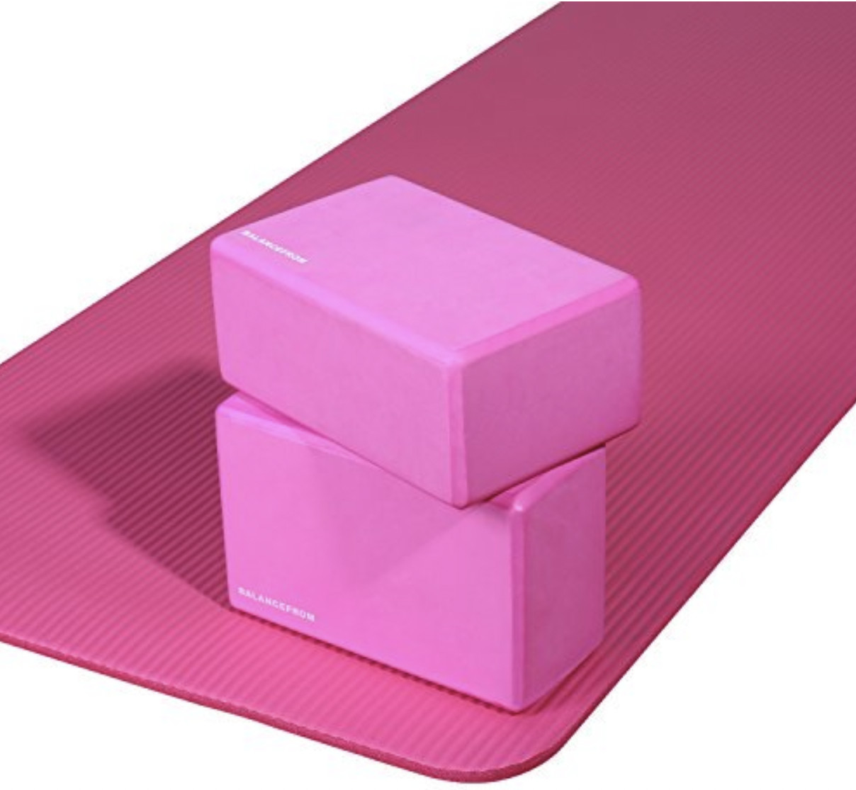 BalanceFrom 1/2 Inch Yoga Mat, Pink