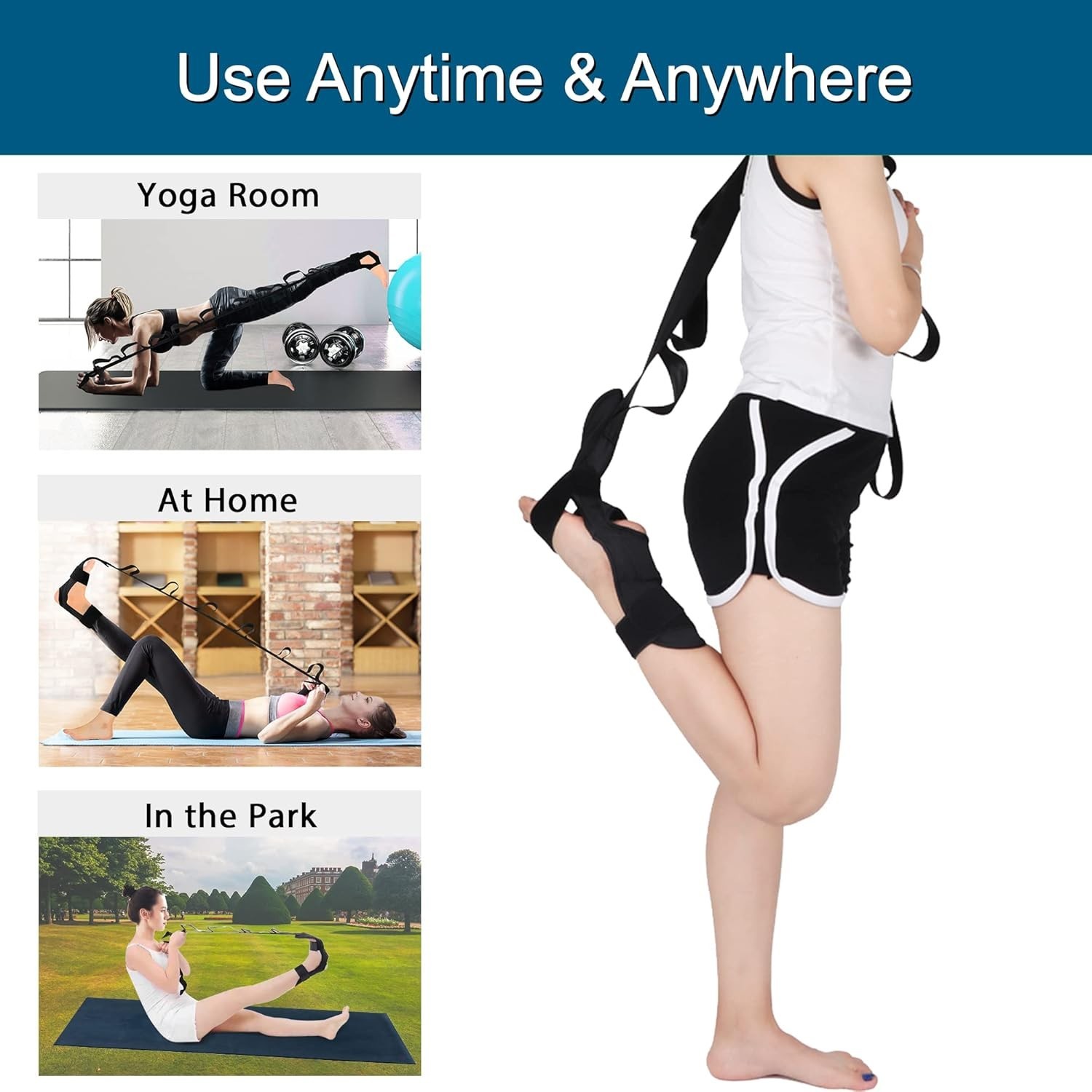 Foot Stretcher Belt for Plantar Fasciitis and Heel Spurs Neoprene Yoga Strap …