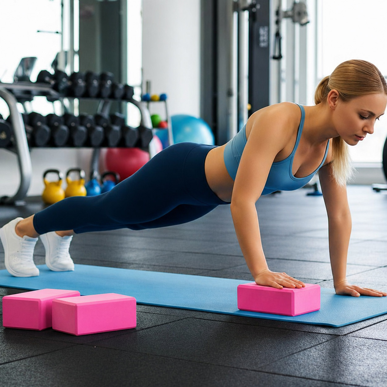 Yoga Blocks 2-Pack – High Density Foam Yoga Bricks for Balance & Stretching