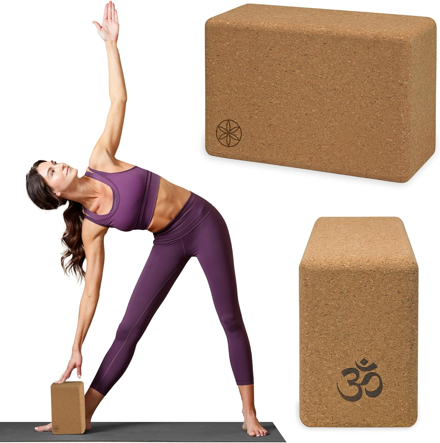 Gaiam Yoga Block – Supportive Latex-Free Eva Foam – Soft Non-Slip Surface with B